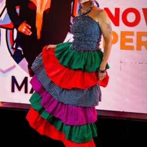 tinuke multicolour tiered maxi dress